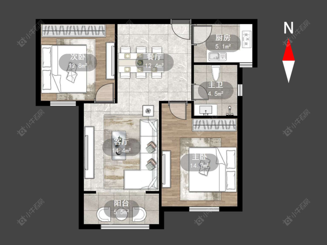 常州天山花园在售二手房源户型图_小牛看房