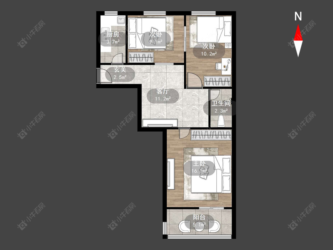 常州工房北区在售二手房源户型图_小牛看房
