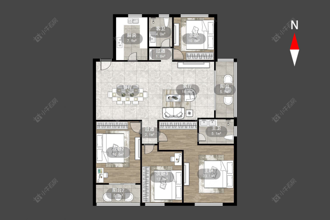 常州香聚雅苑东区在售二手房源户型图_小牛看房