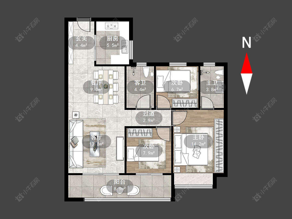碧桂园都市森林房源户型图 常州碧桂园都市森林在售二手房源户型图_小牛看房