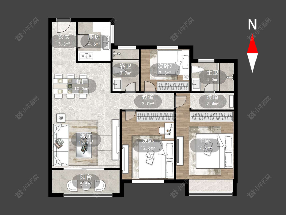 常州香山福园在售二手房源户型图_小牛看房