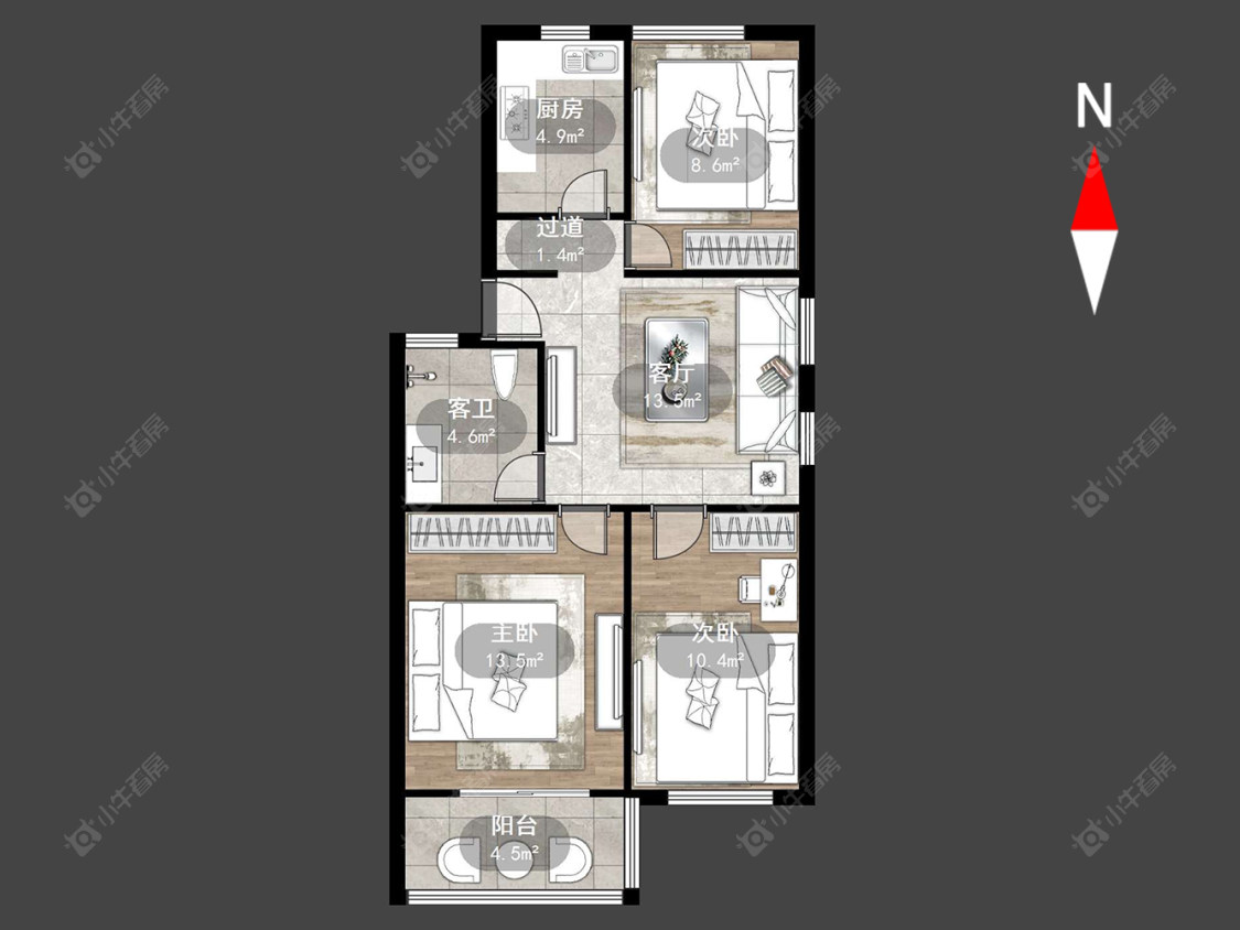 常州河苑东村在售二手房源户型图_小牛看房