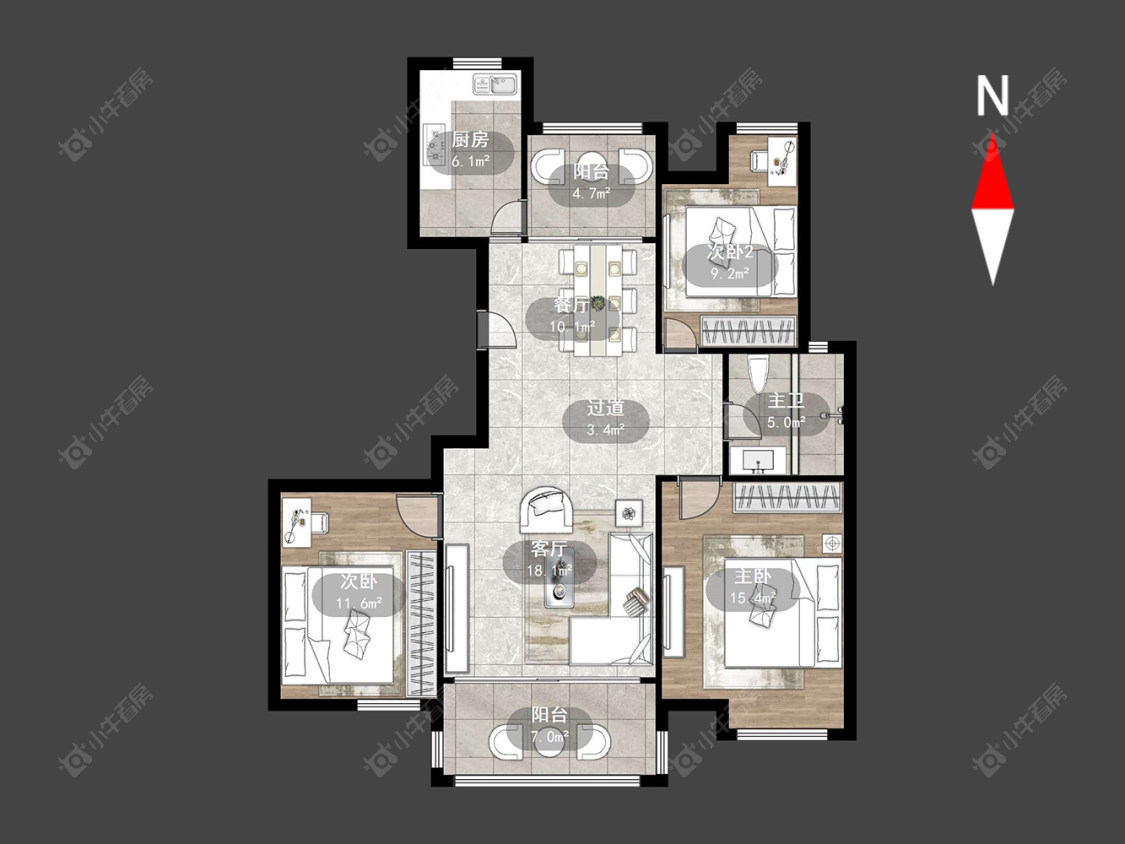 常州凤凰名城在售二手房源户型图_小牛看房
