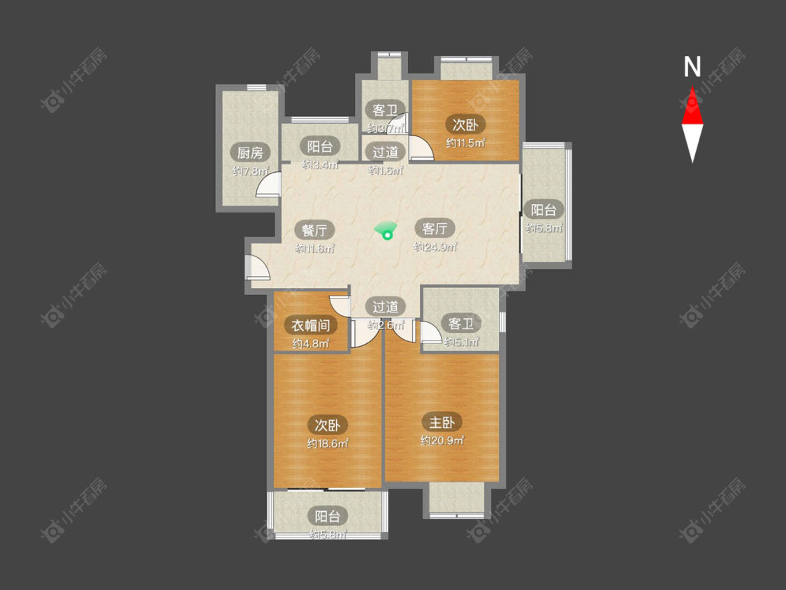 常州彩虹城在售二手房源户型图_小牛看房