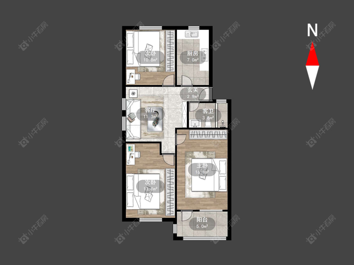 常州翠竹新村南区在售二手房源户型图_小牛看房