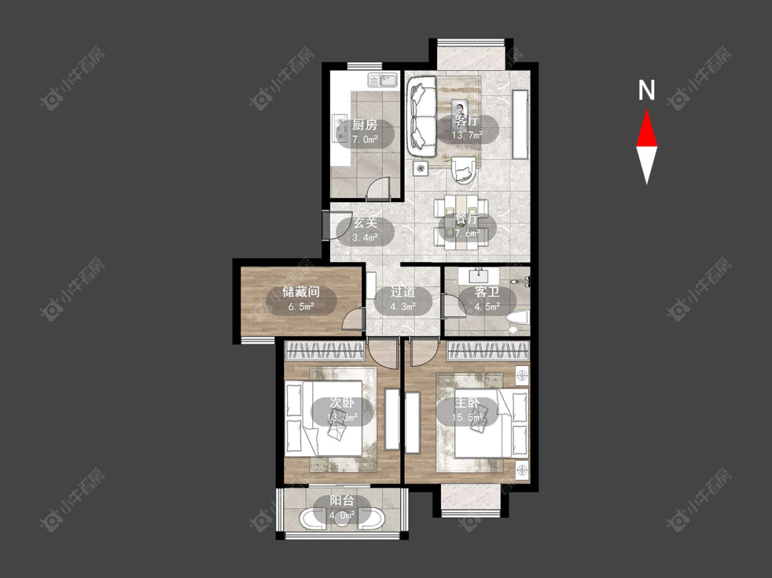 常州聚缘雅居在售二手房源户型图_小牛看房