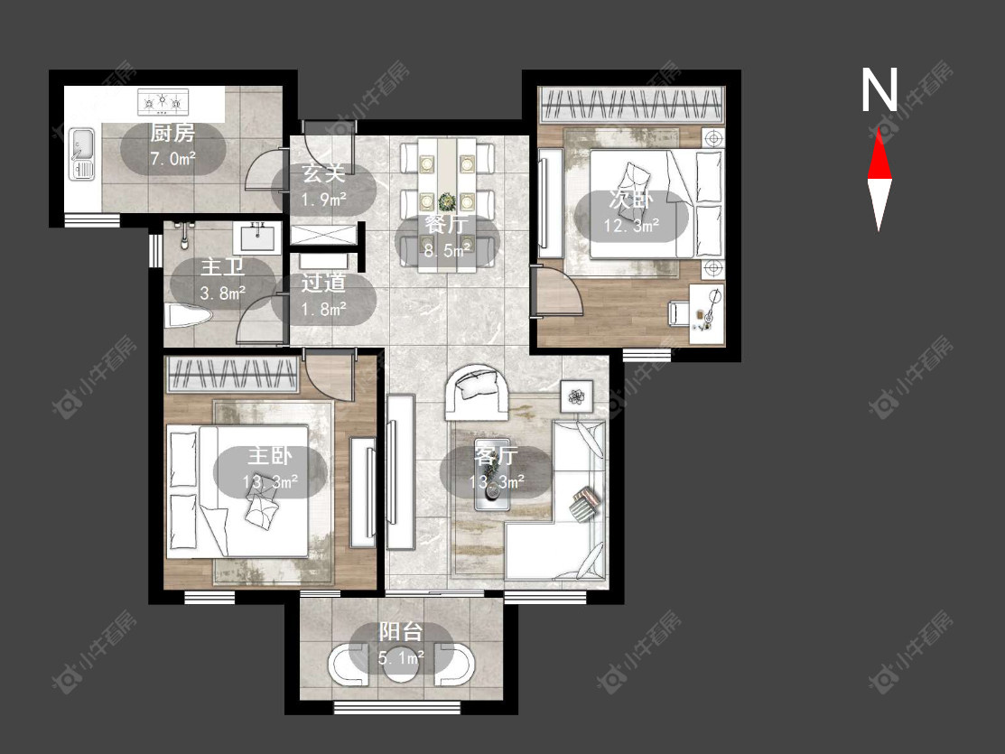 华润国际三期房源户型图 常州华润国际三期在售二手房源户型图_小牛看房
