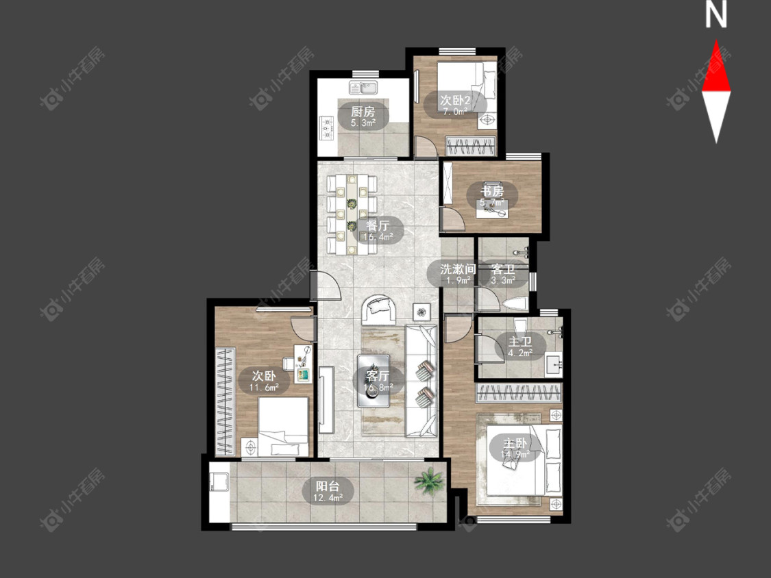 常州蔚蓝天地三四期在售二手房源户型图_小牛看房