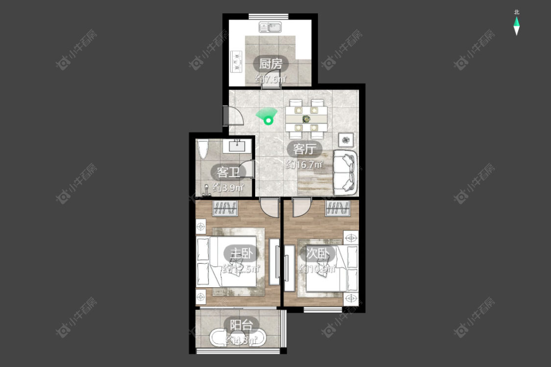 常州中凉新村六期在售二手房源户型图_小牛看房