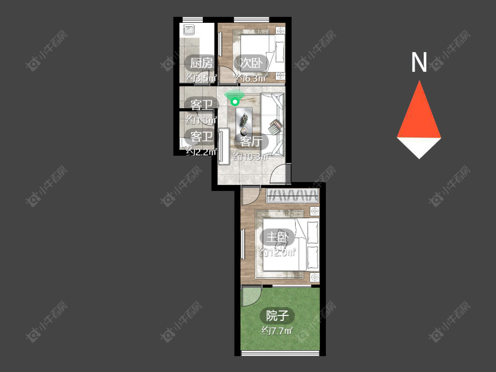 常州中凉二村在售二手房源户型图_小牛看房