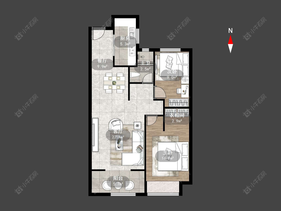 常州津西·云鼎在售二手房源户型图_小牛看房