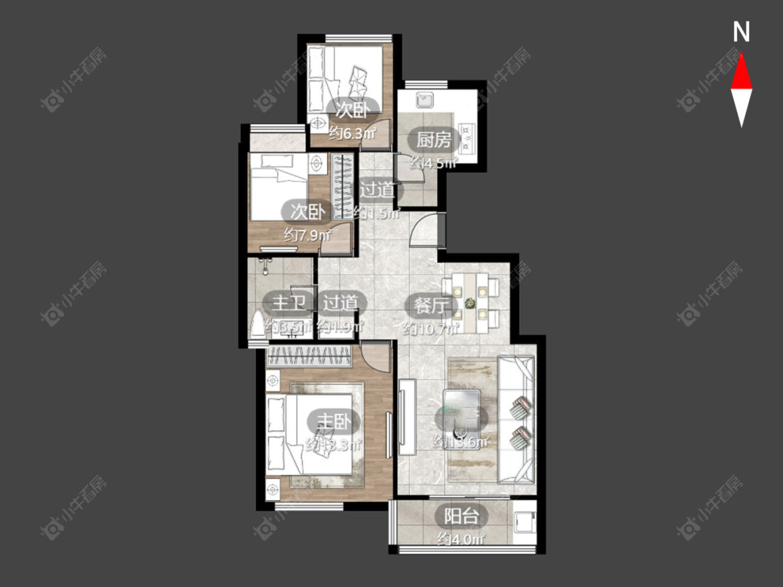 常州剑湖华庭在售二手房源户型图_小牛看房