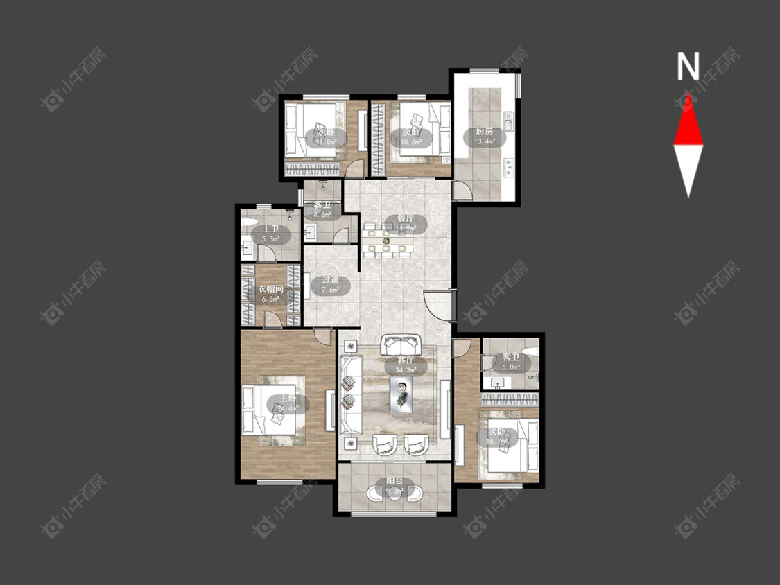 常州九龙仓国宾1号在售二手房源户型图_小牛看房