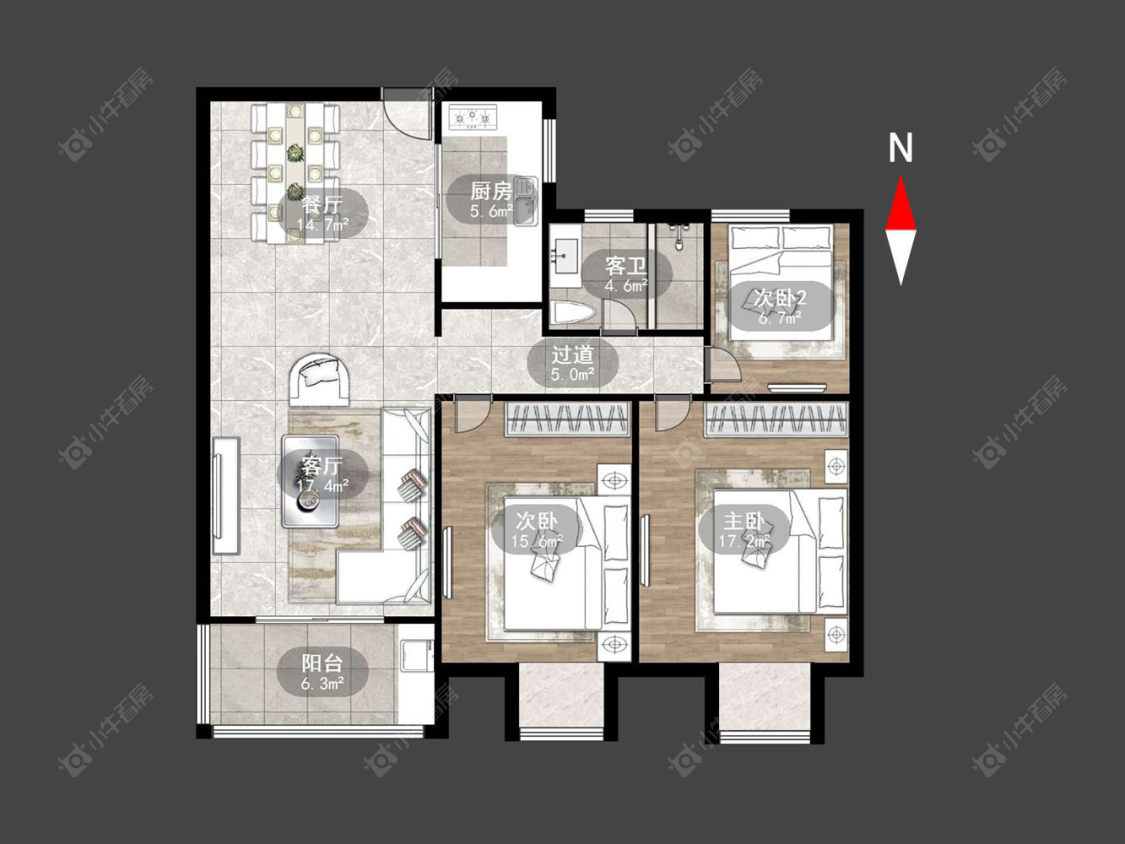 常州滨江豪园在售二手房源户型图_小牛看房
