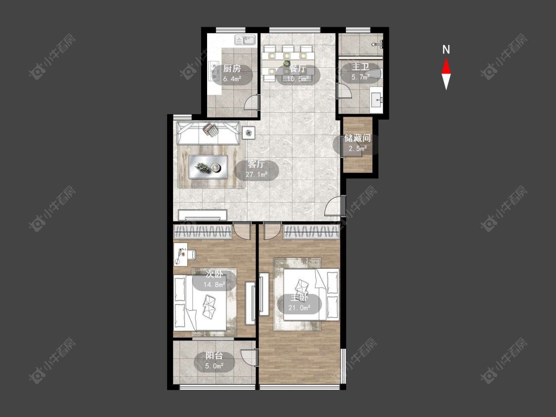 常州金沙花园在售二手房源户型图_小牛看房