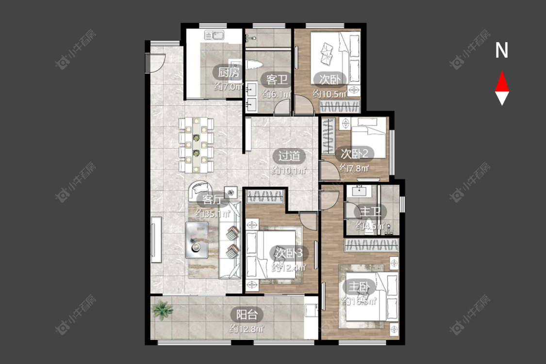 常州路劲城四期在售二手房源户型图_小牛看房