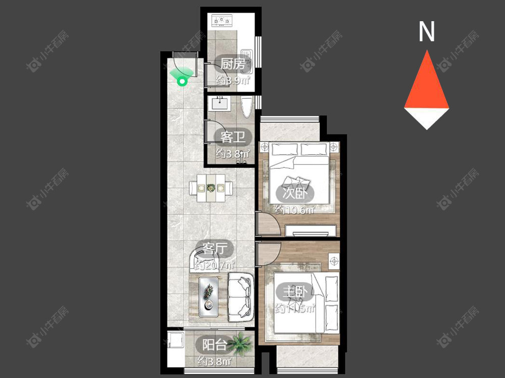 莱蒙城新尚房源户型图 常州莱蒙城新尚在售二手房源户型图_小牛看房