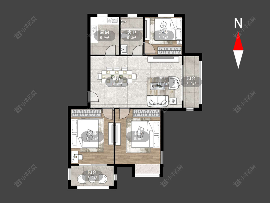 常州都市桃源五期在售二手房源户型图_小牛看房
