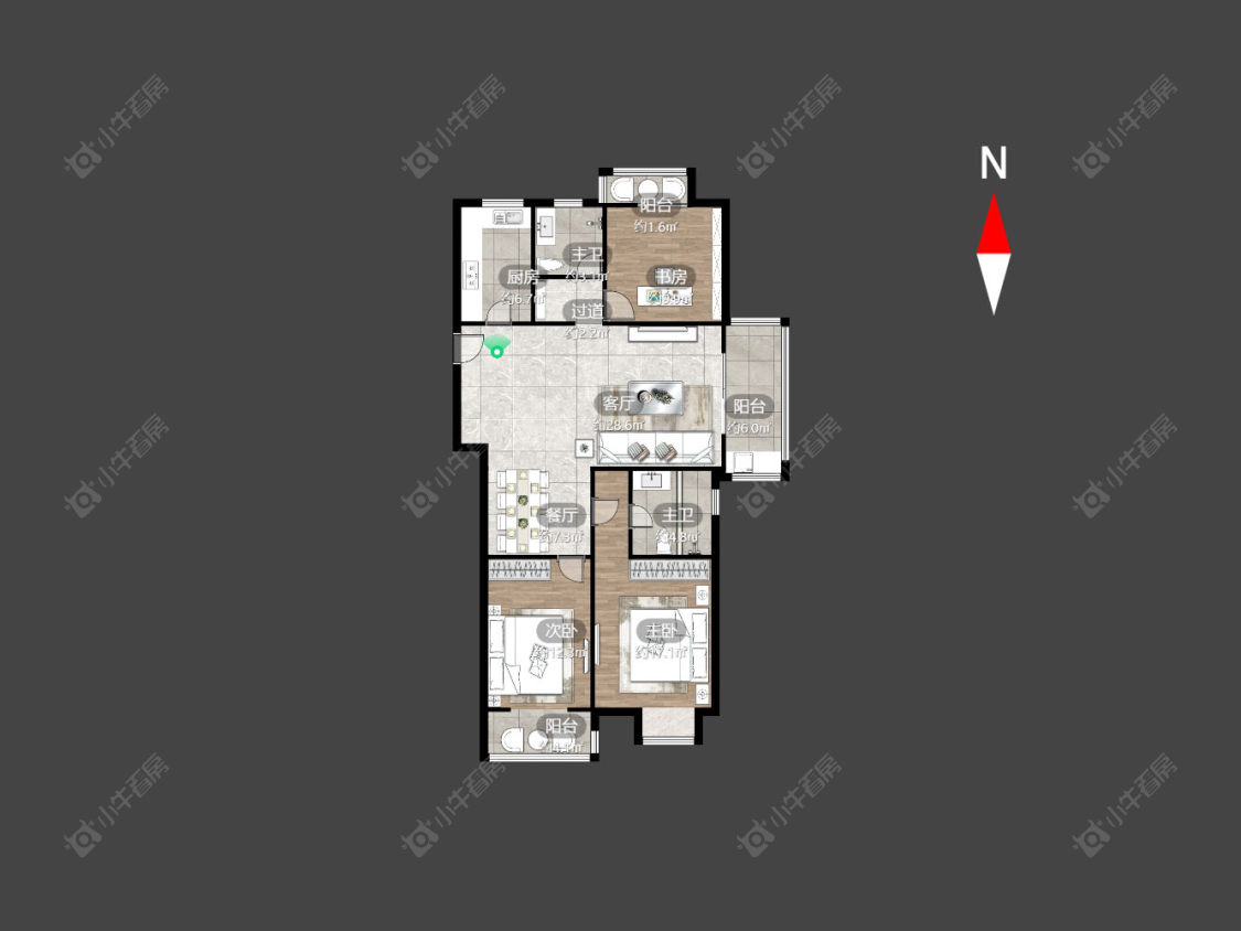 常州中意宝第在售二手房源户型图_小牛看房