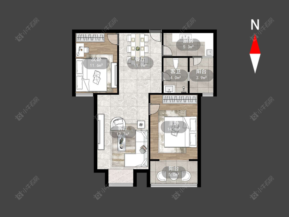 新丰苑房源户型图 常州新丰苑在售二手房源户型图_小牛看房