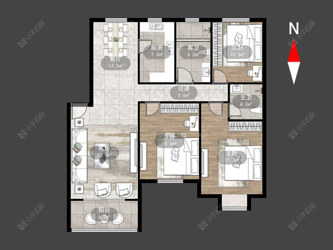 常州瑞安家园在售二手房源户型图_小牛看房