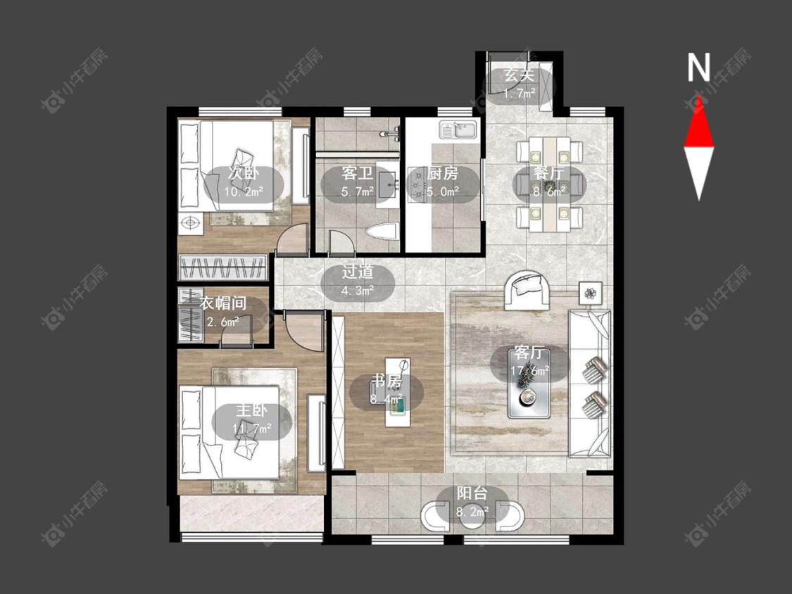 常州琅越龙洲在售二手房源户型图_小牛看房