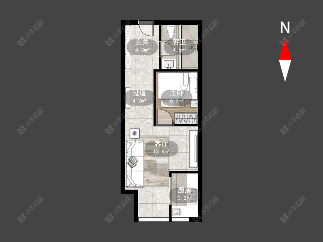 景荟凤凰公寓房源户型图 常州景荟凤凰公寓在售二手房源户型图_小牛看房