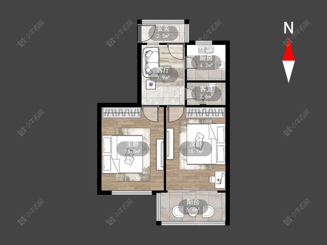 常州勤业一二三村在售二手房源户型图_小牛看房