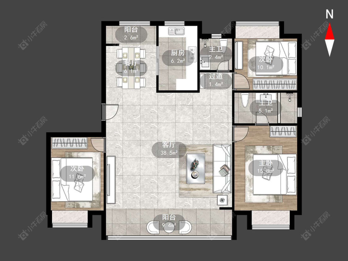 常州璞悦缦宸在售二手房源户型图_小牛看房