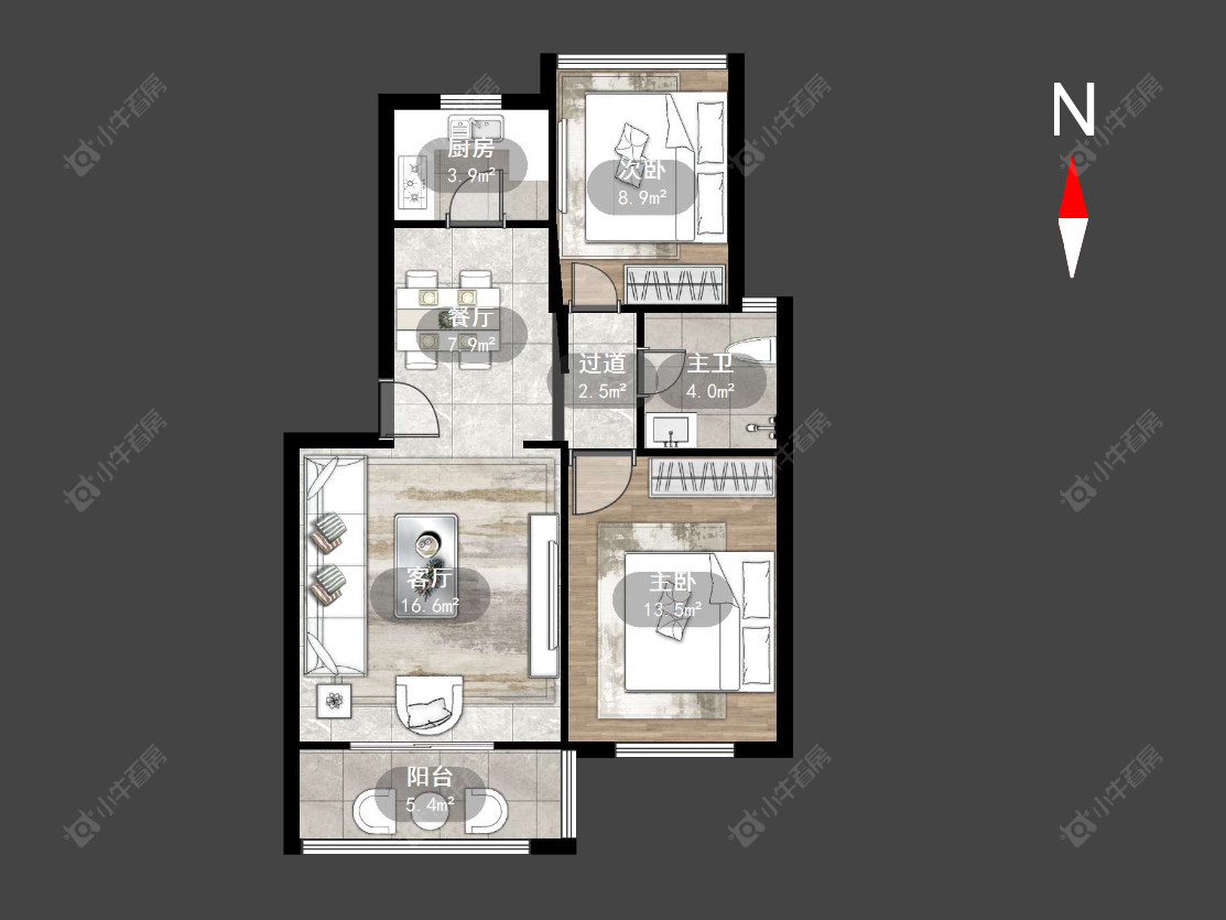 常州朝阳花园在售二手房源户型图_小牛看房