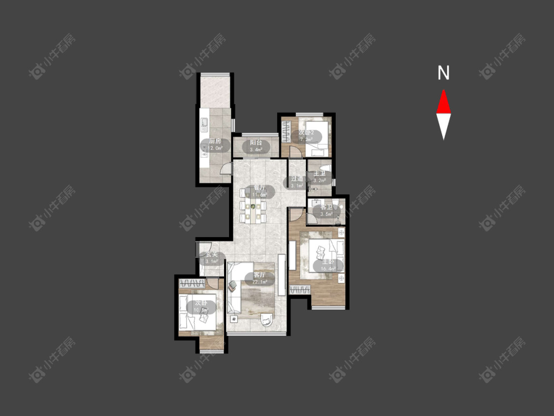 常州吟枫苑东区在售二手房源户型图_小牛看房