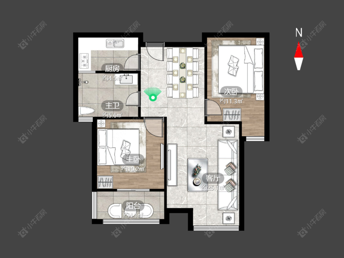 九洲新家园房源户型图 常州九洲新家园在售二手房源户型图_小牛看房