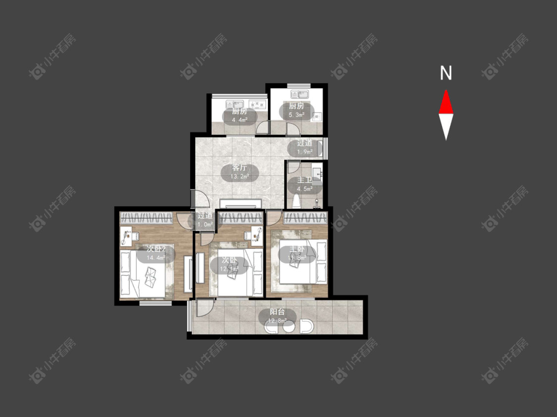 常州兰翔新村在售二手房源户型图_小牛看房