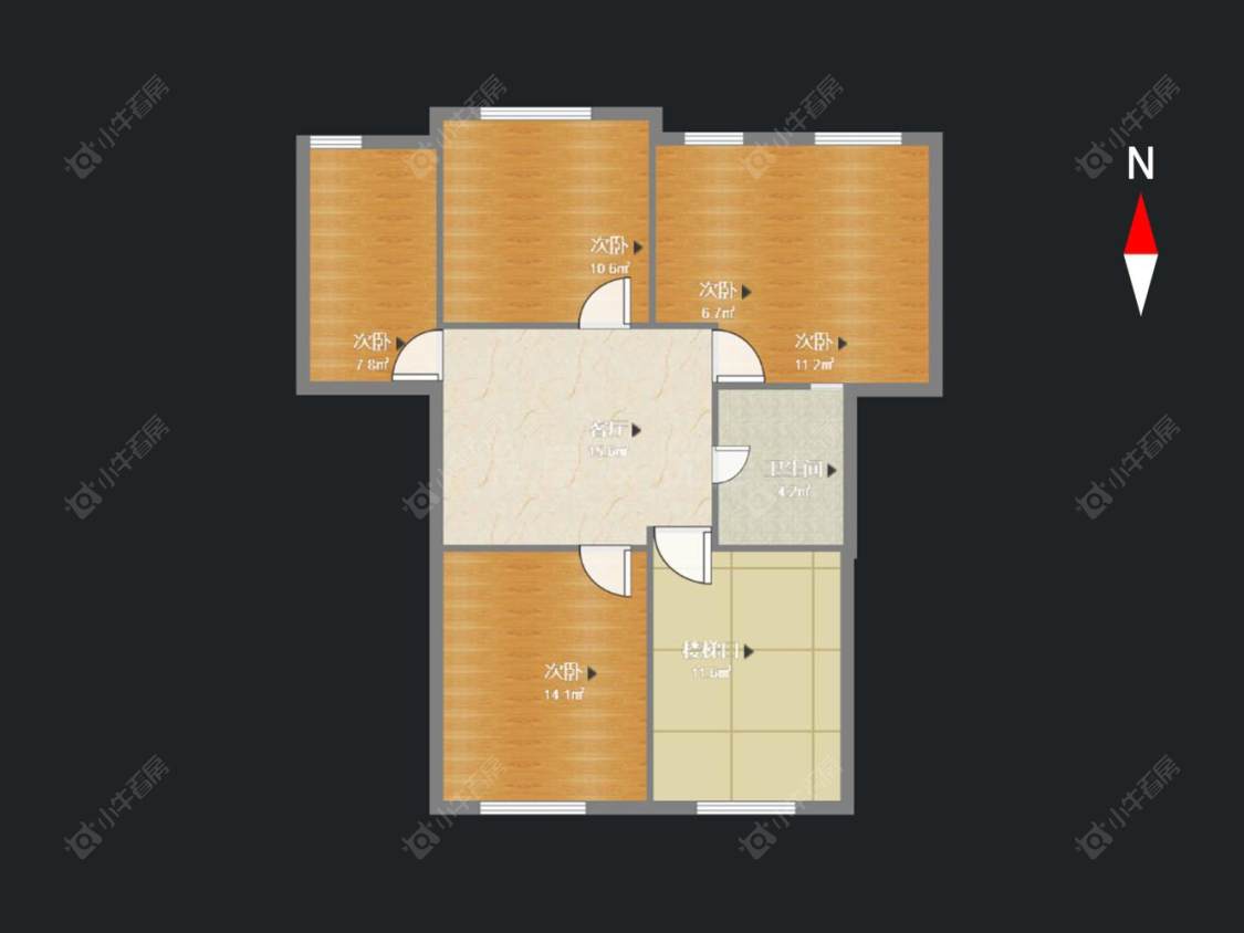 虹景花园一期房源户型图 常州虹景花园一期在售二手房源户型图_小牛看房