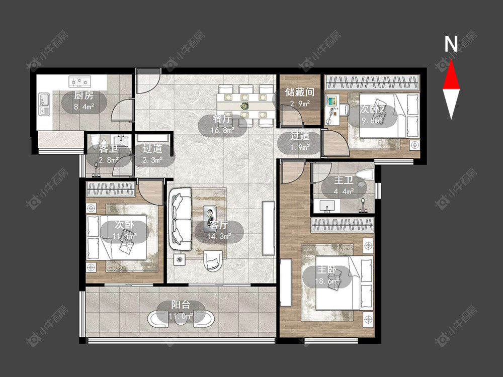 常州星河国际九区在售二手房源户型图_小牛看房