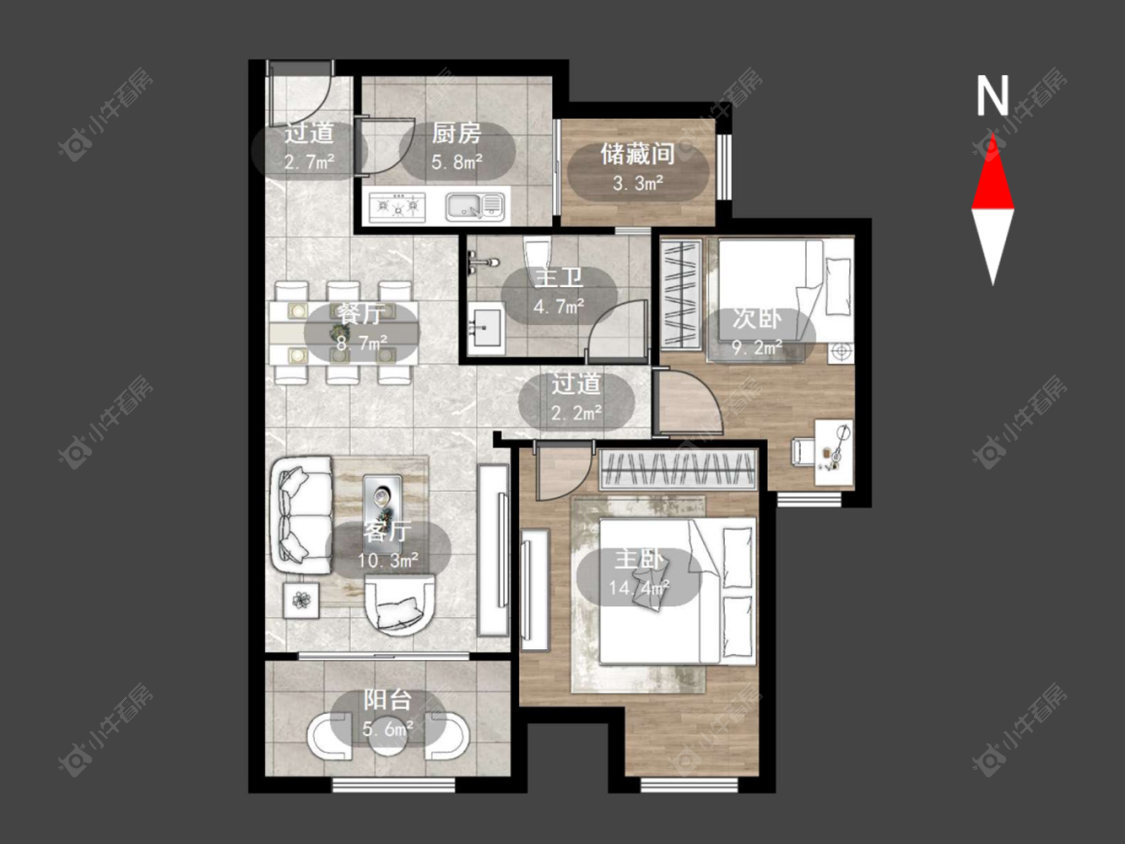 常州蓝山湖在售二手房源户型图_小牛看房