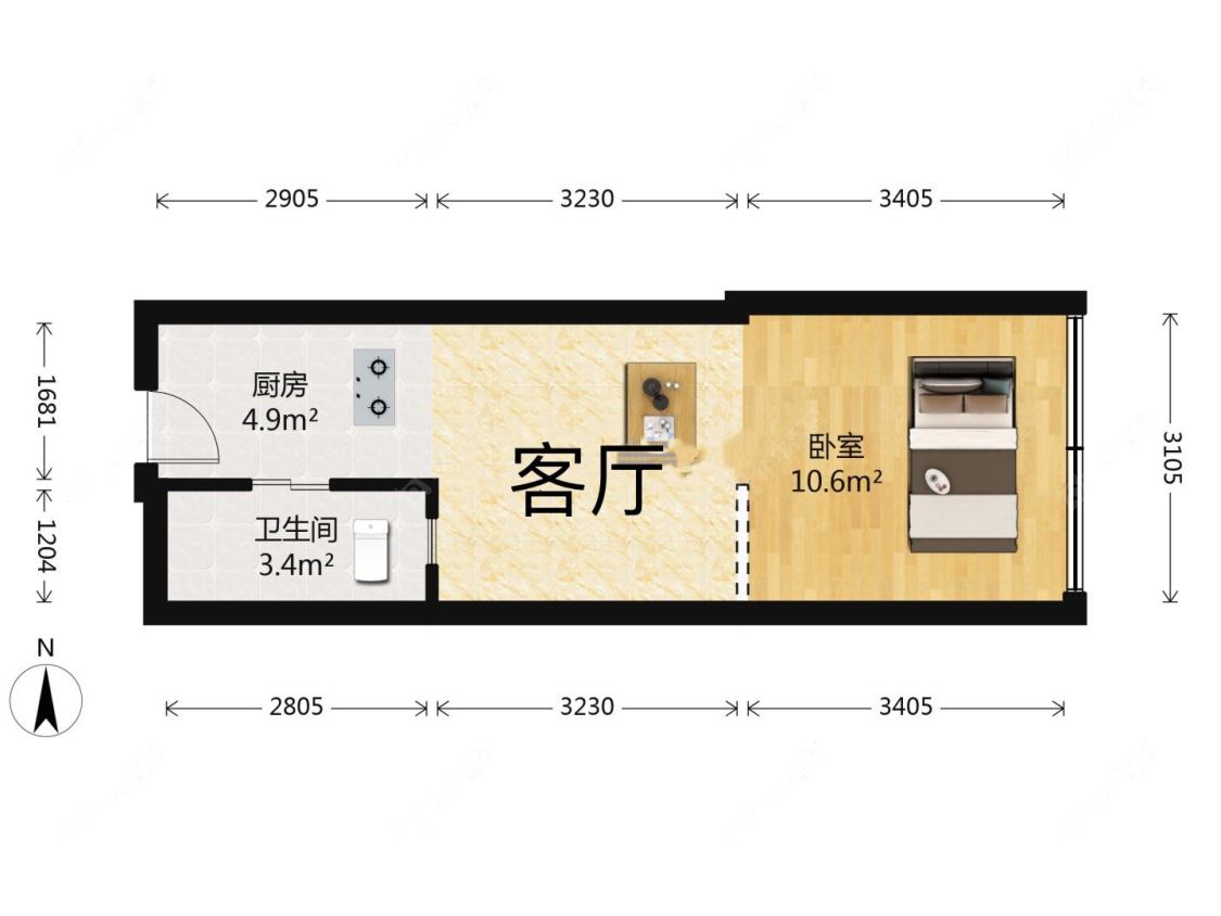 常州吾悦广场（丹阳）1室1厅在售二手房房源图片