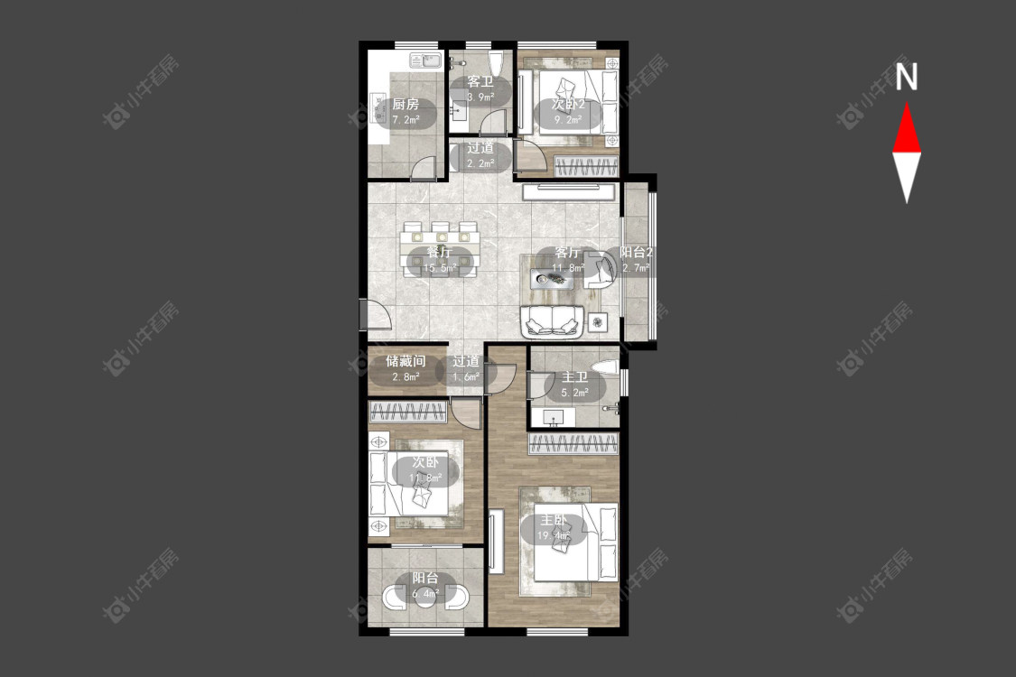紫金城北区房源户型图 常州紫金城北区在售二手房源户型图_小牛看房