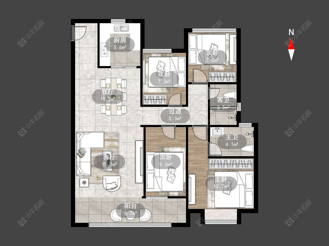 保利金紫花园房源户型图 常州保利金紫花园在售二手房源户型图_小牛看房