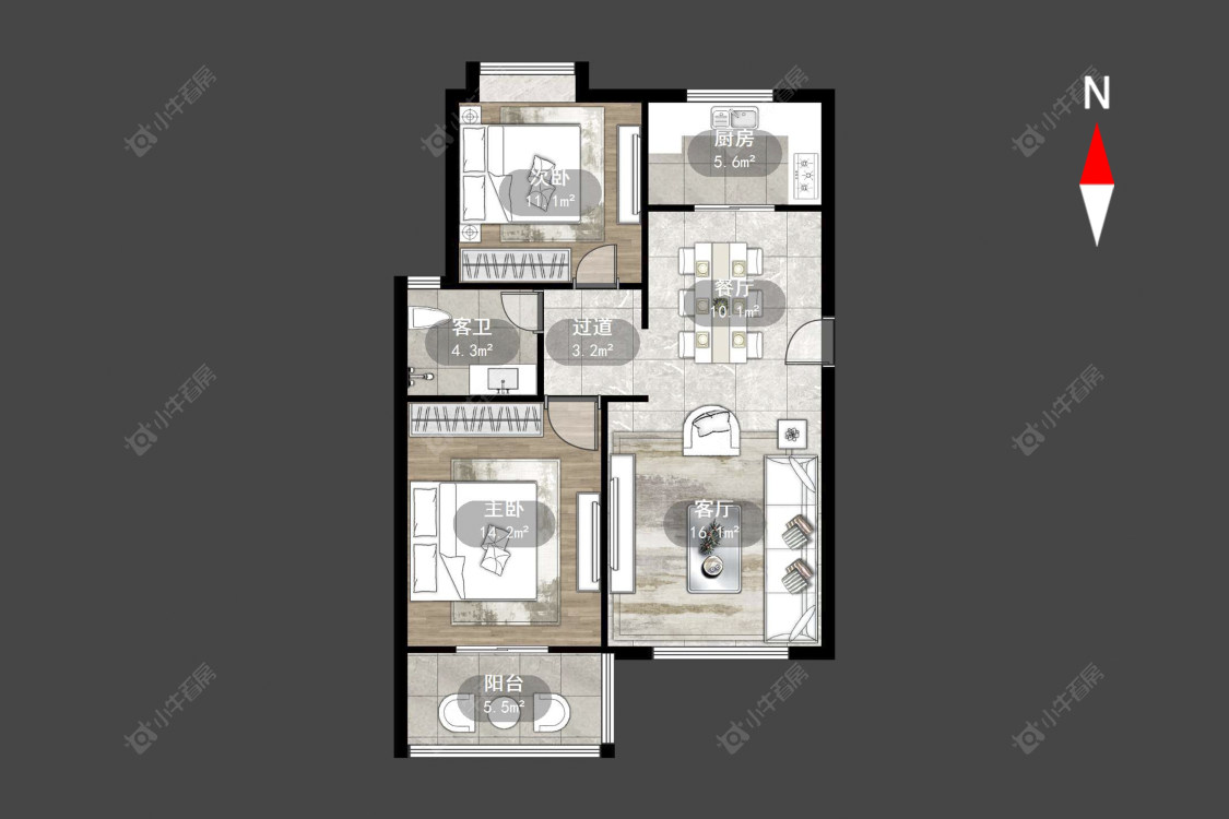 常州四季新城金典在售二手房源户型图_小牛看房