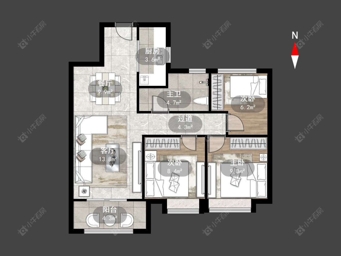 常州融创滨湖御园在售二手房源户型图_小牛看房
