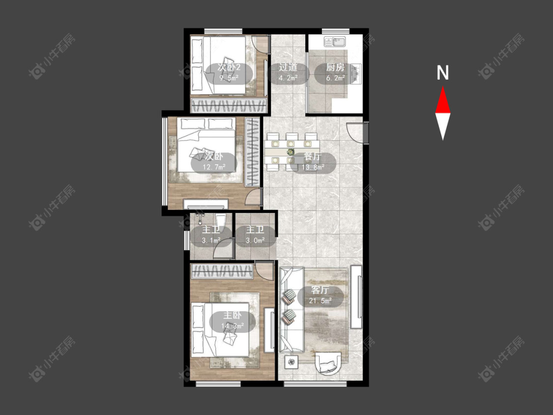 常州新欣嘉园在售二手房源户型图_小牛看房