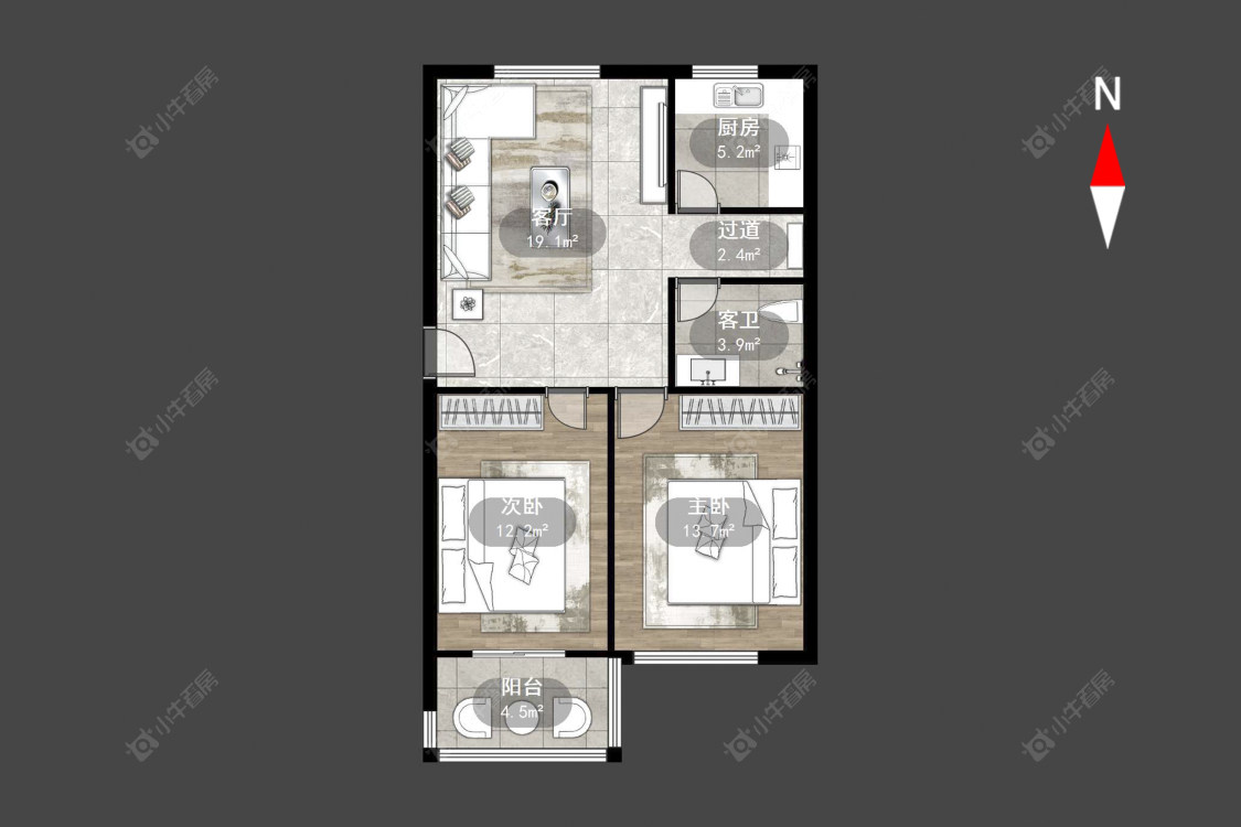 常州城中花苑在售二手房源户型图_小牛看房
