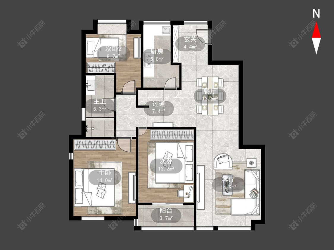 常州御源林城东区在售二手房源户型图_小牛看房