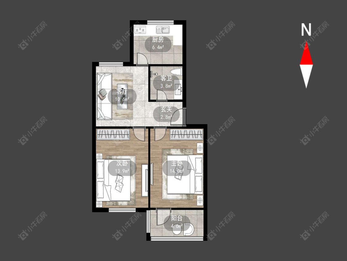 常州前桥新村在售二手房源户型图_小牛看房