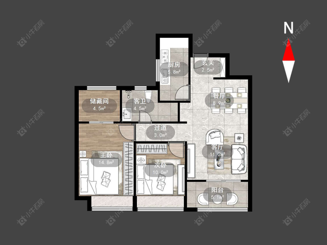 常州龙洲伊都在售二手房源户型图_小牛看房