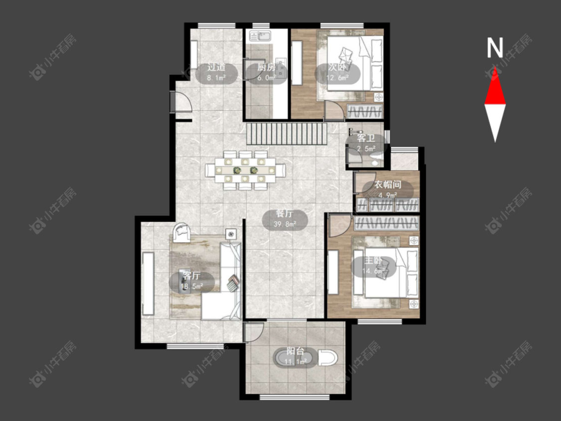 常州奥林匹克花园在售二手房源户型图_小牛看房