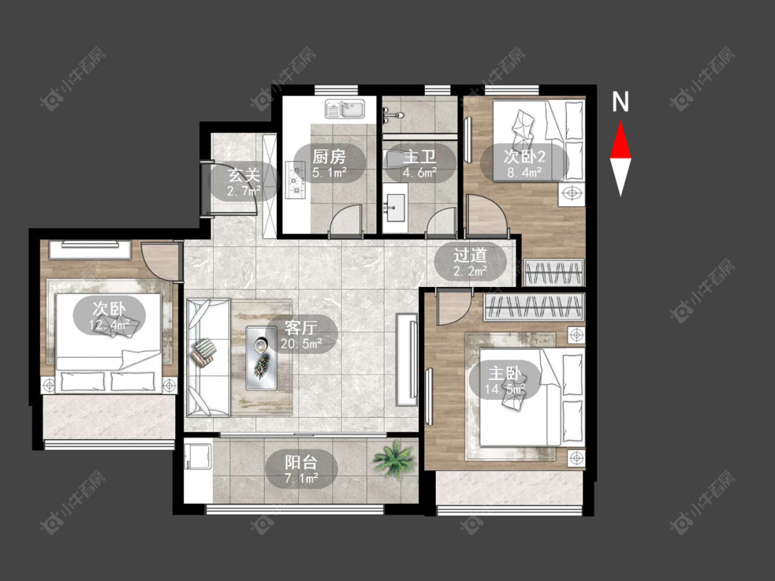 常州金科保利北郡花园在售二手房源户型图_小牛看房