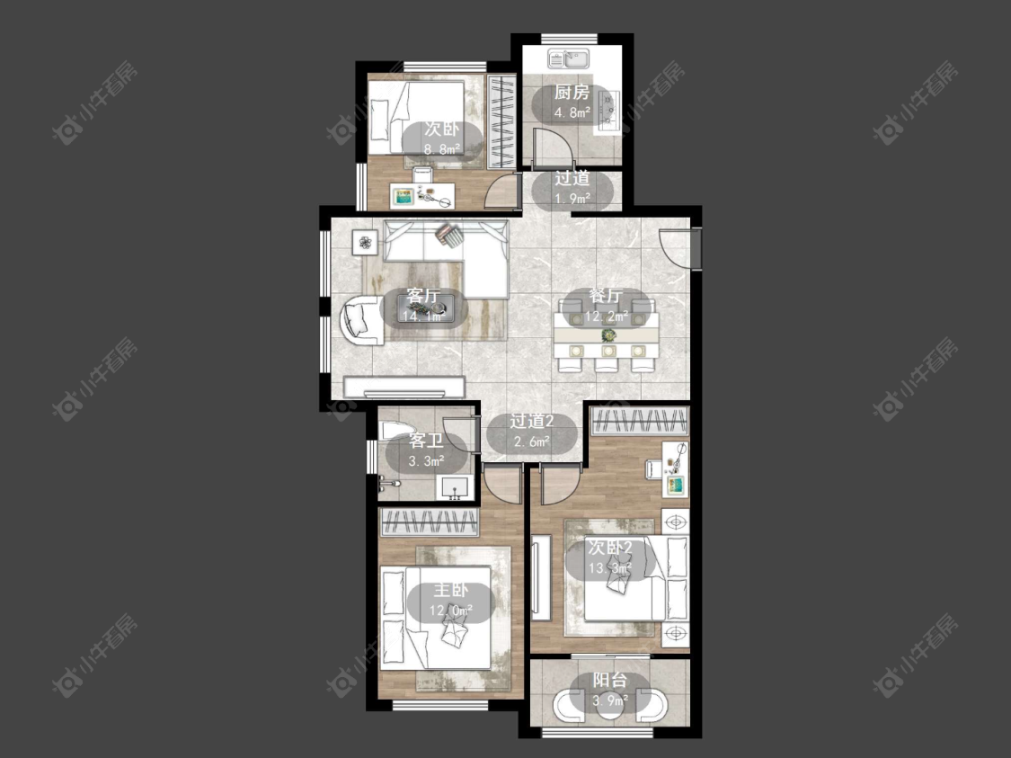 常州聚怡花园北区在售二手房源户型图_小牛看房