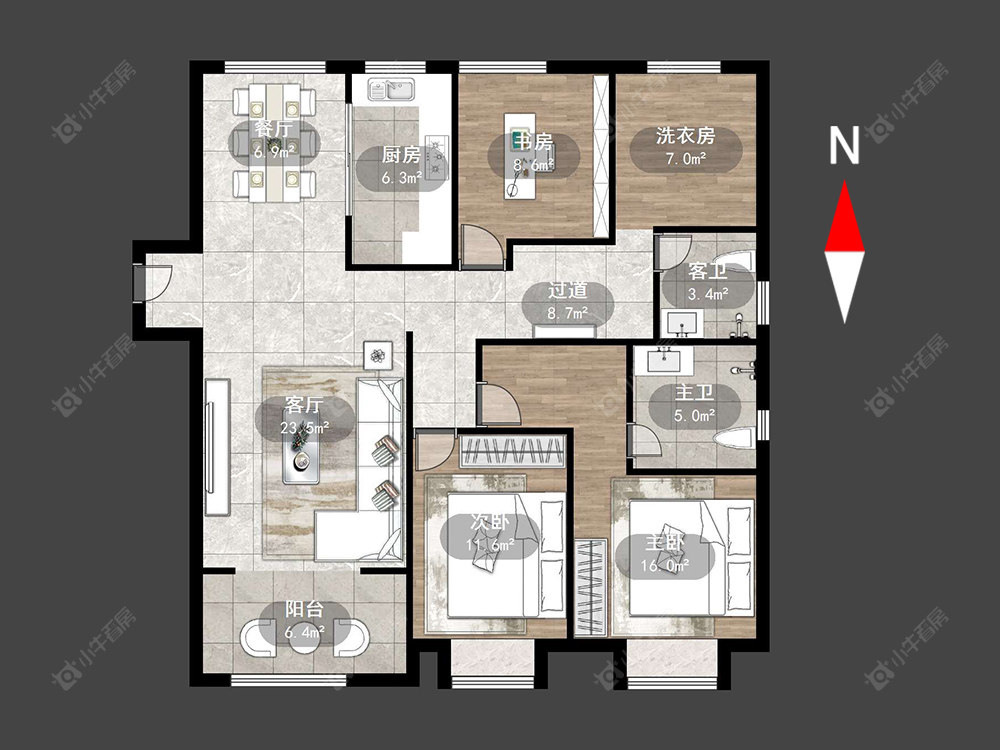 常州红星国际广场在售二手房源户型图_小牛看房